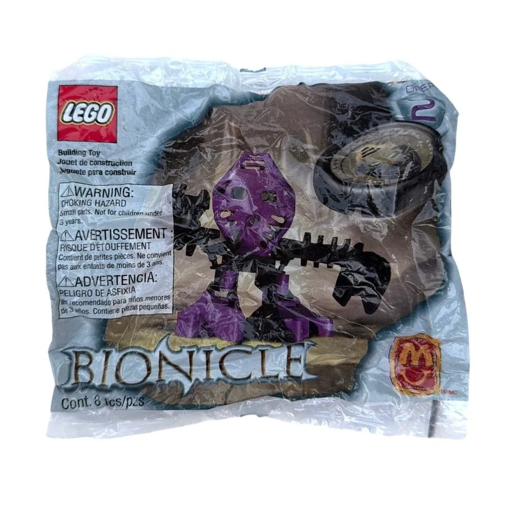 LEGO Bionicle Onepu McDonald's Happy Meal Toy Sealed Purple 2001